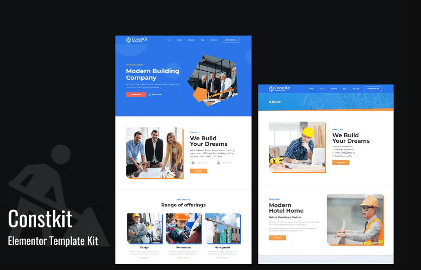 Constkit – Construction and Industrial Elementor Template