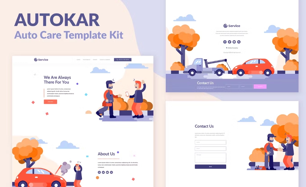 Autokar – Auto Care Elementor Template Kit