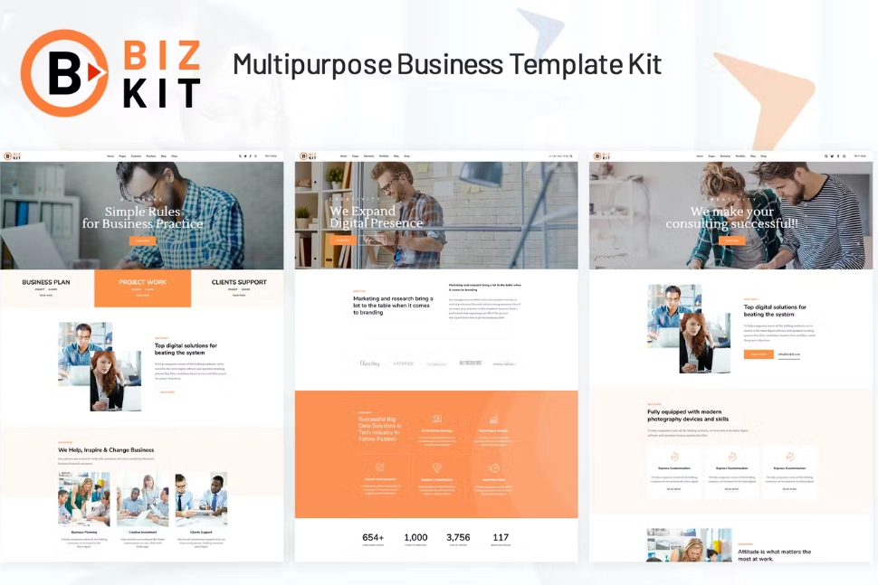 bizkit multipurpose business template kit 65149cdc3366b