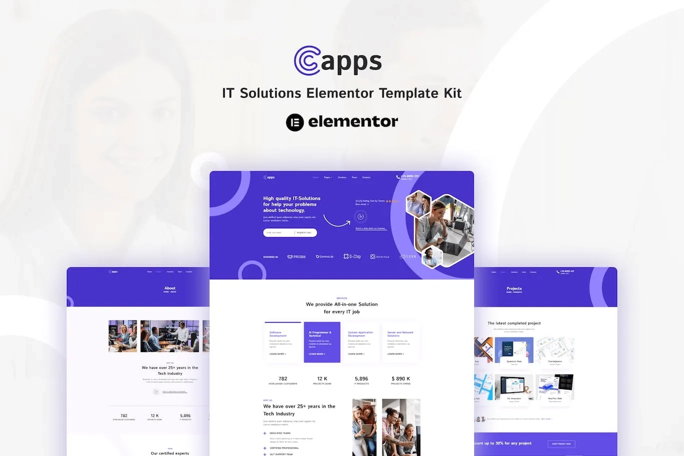 capps it solutions elementor template kit 651479f0c068b