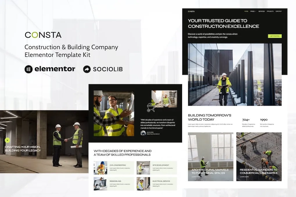 consta construction building company elementor template kit 65145f6217806