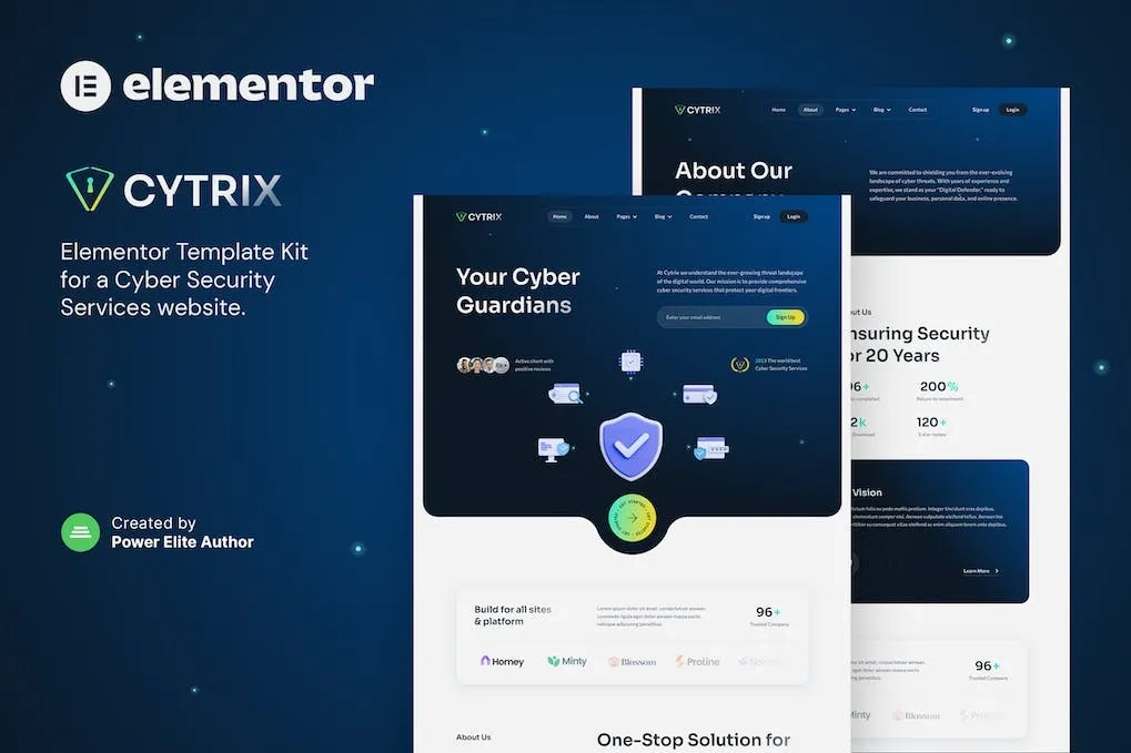 cytrix cyber security services elementor template kit 65145f46b37c9