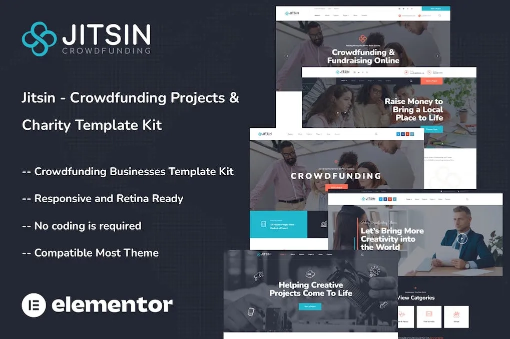 jitsin crowdfunding projects charity template kit 65141fc3a2491