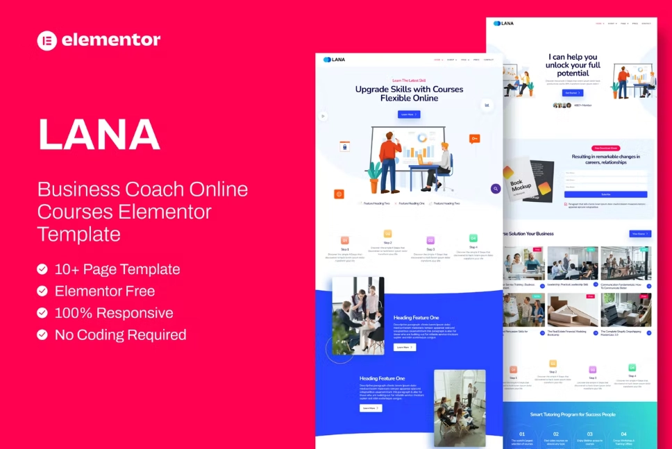 lana business coach online course template elementor 65149887772b4