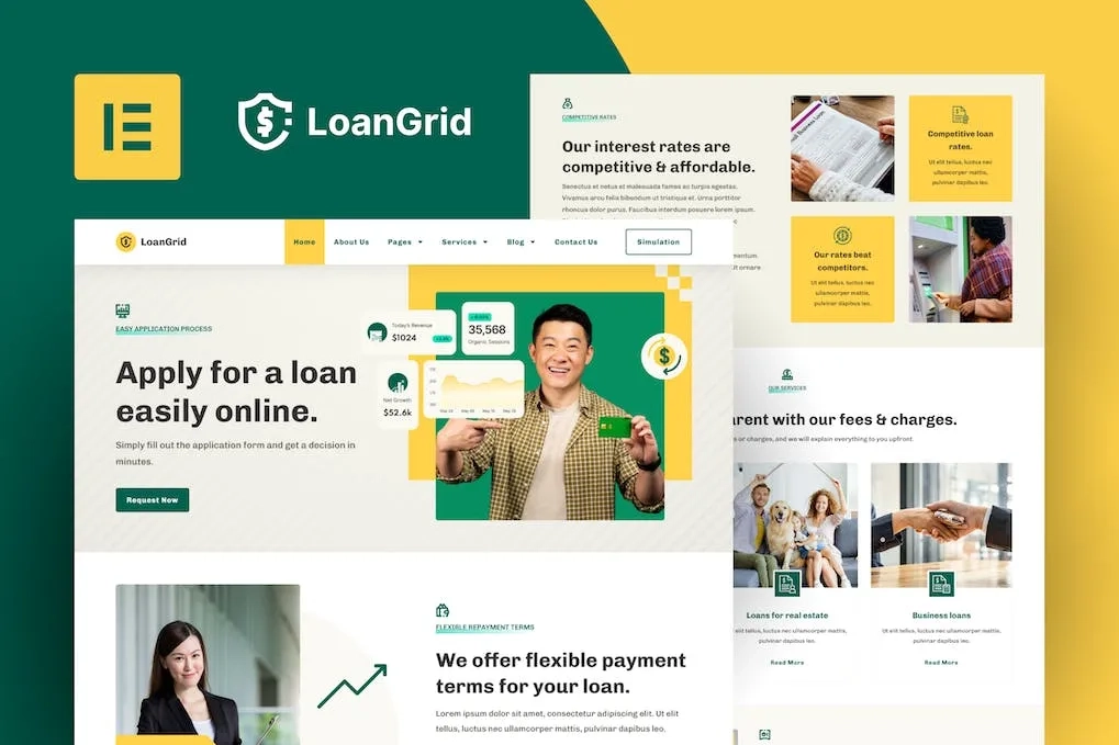 loangrid loans financing elementor template kit 6514769662686