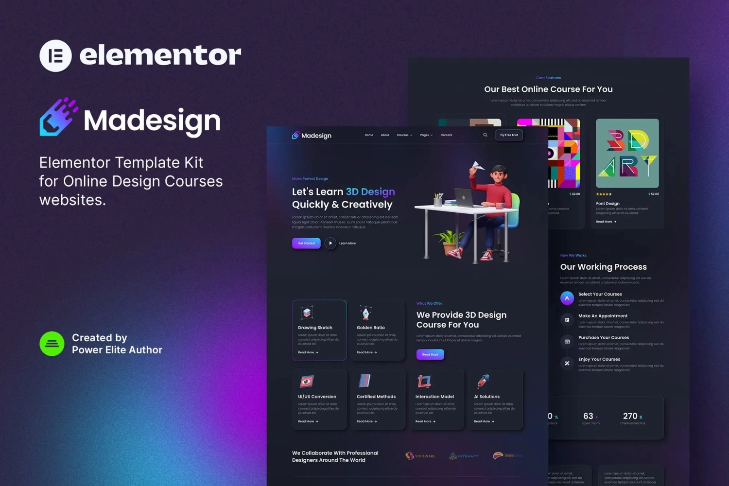 madesign online design courses elementor template kit 651482ee643d9