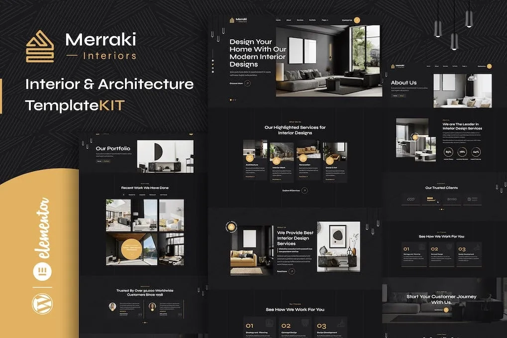 merraki interiors architecture elementor template kit 6514278e66a52