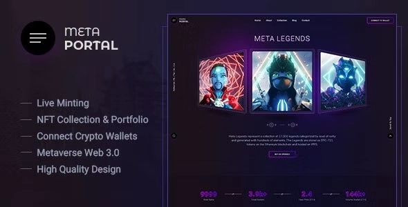 metaportal nft portfolio wordpress theme 1 1 2 650ae5fa5c284