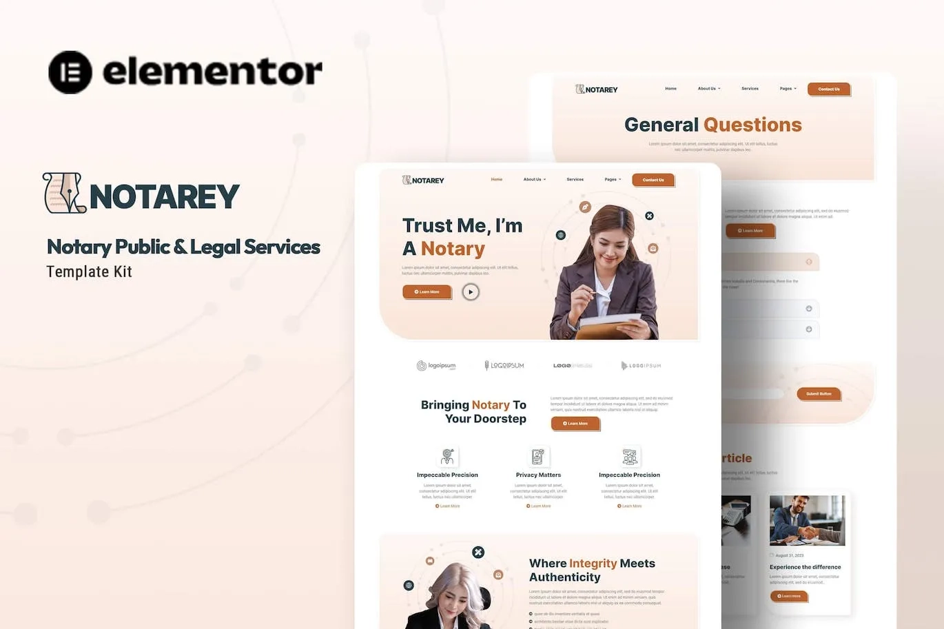 notarey notary public legal services elementor template kit 651481cb0f0fc
