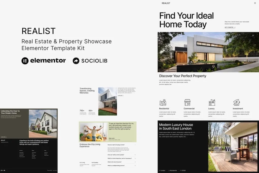realist real estate property showcase elementor template kit 6514291b7bf4c