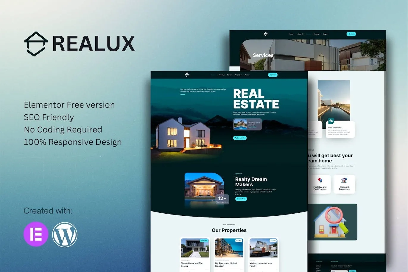 realux real estate elementor template kit 651481ea4d9b8