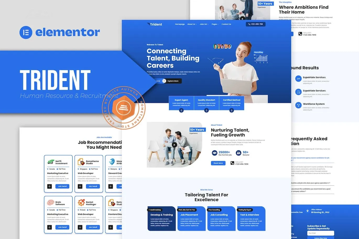 trident human resources recruitment agency elementor template kit 651480f6b417c