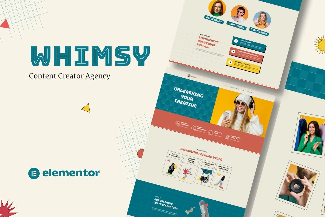 whimsy content creator agency template kit 651481ad1221f