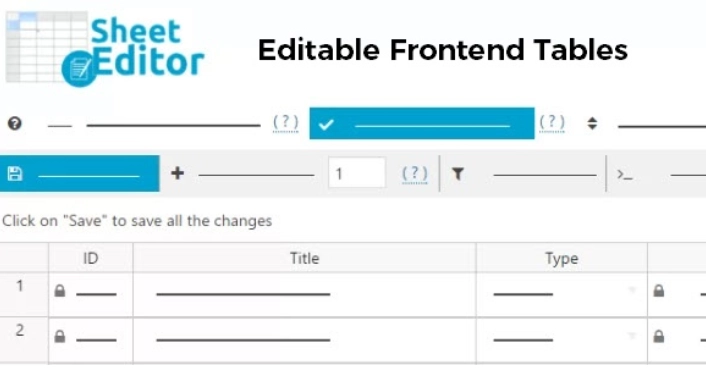 WP Sheet Editor Editable Frontend Tables