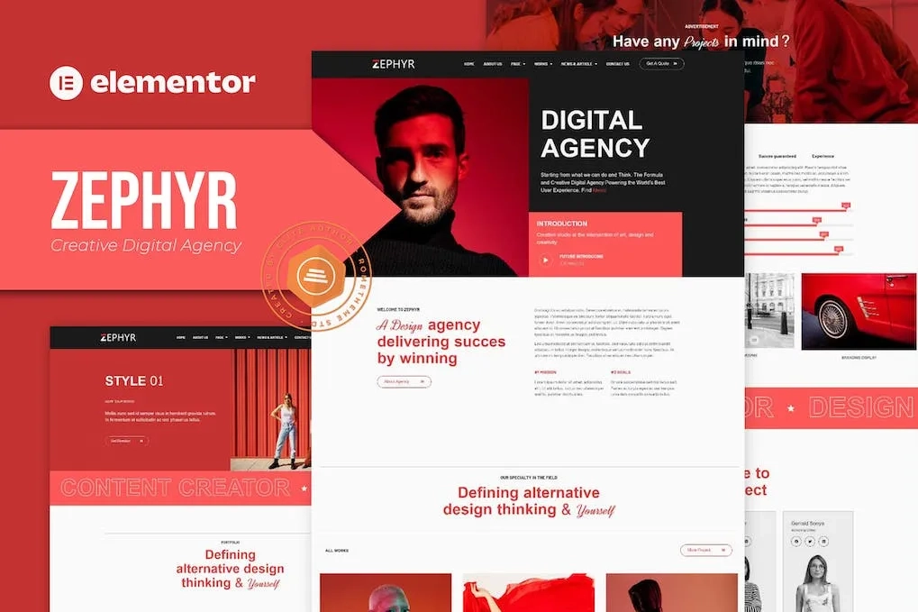 zephyr creative digital agency elementor template kit 65146103c3619