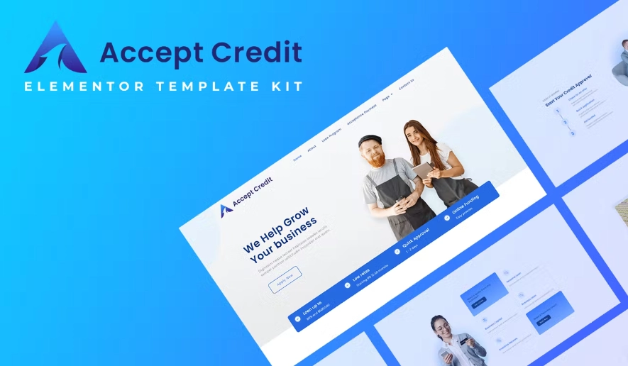 Accept Credit – Financial Services Elementor Template kit