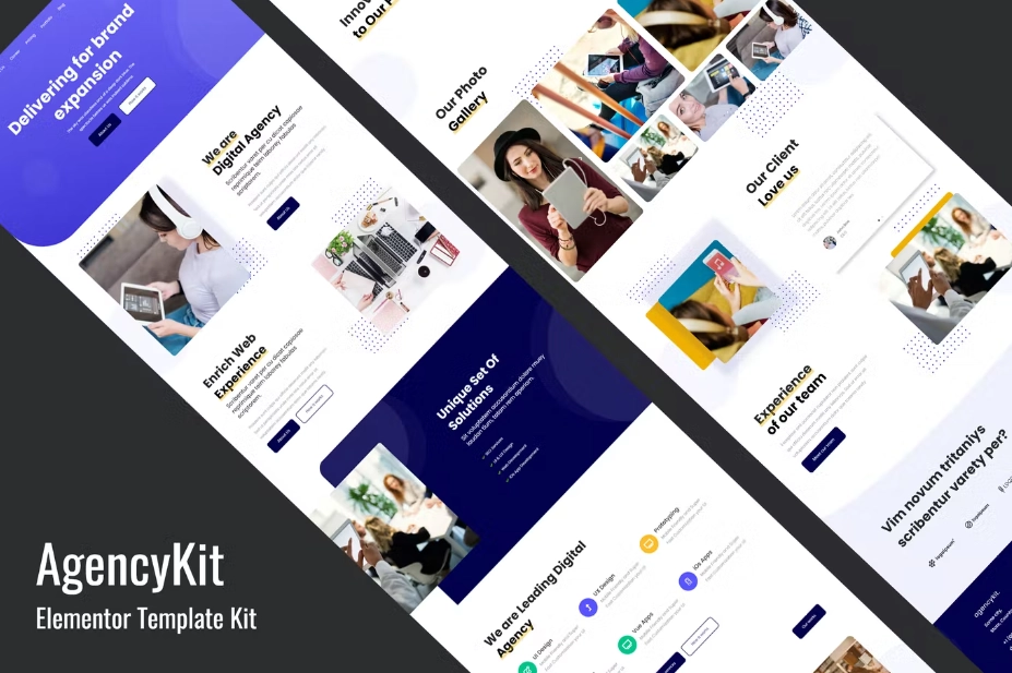 AgencyKit – Portfolio Elementor Template Kit