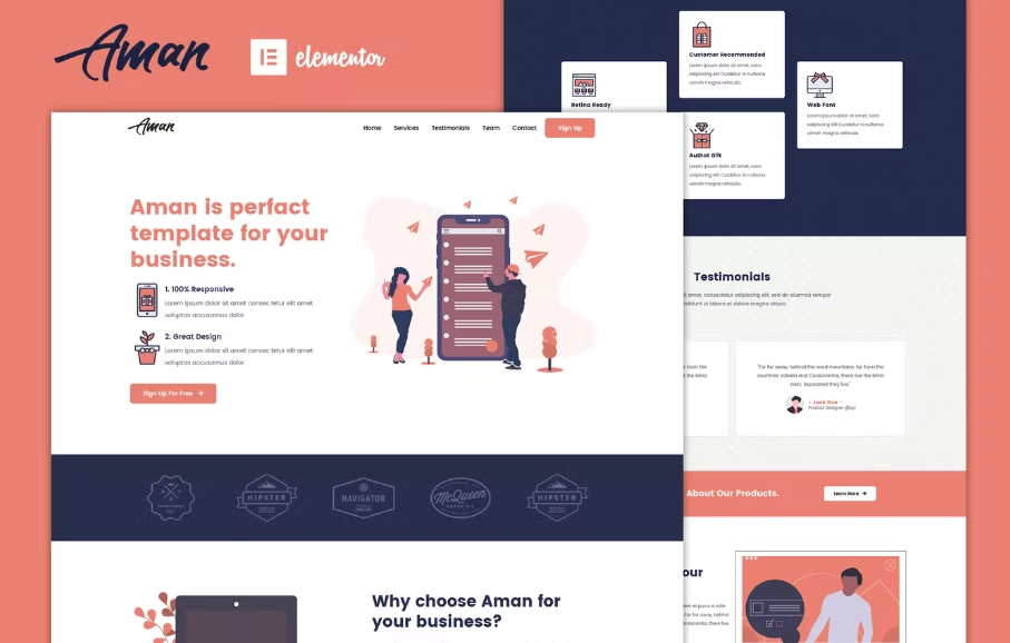 Aman — Multipurpose Elementor Template Kit