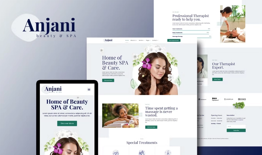 Anjani – Spa & Beauty Elementor Template Kit