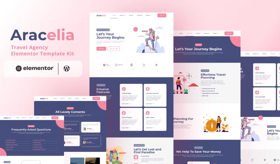 Aracelia – Travel Agency Elementor Template Kit