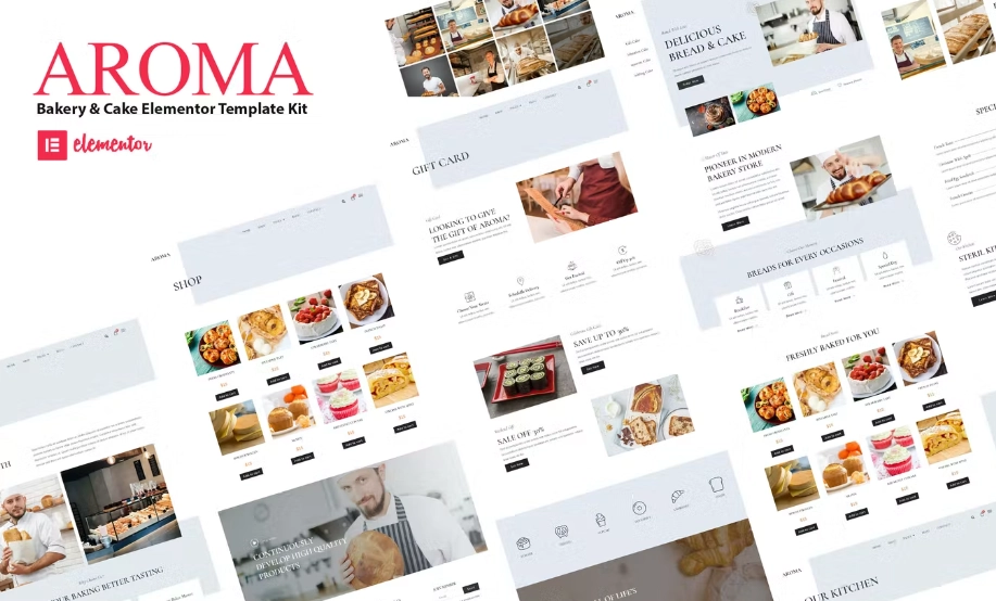 Aroma – Bakery & Cake Elementor Template Kit