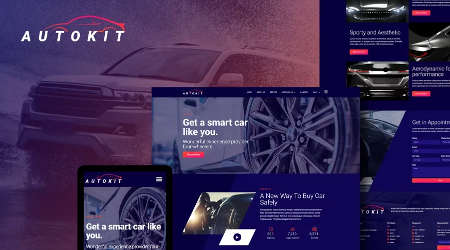 AutoKit – Auto Dealership & Car Listing Elementor Template Kit