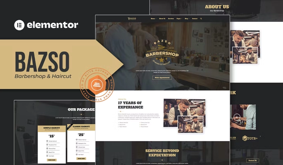 Bazso – Barbershop Elementor Template Kit