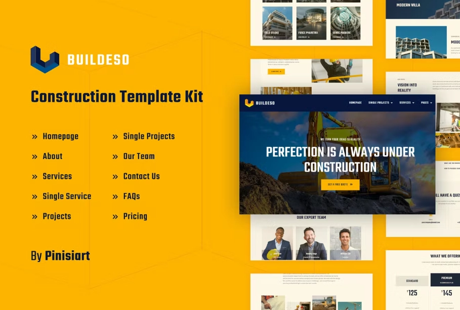 Buildeso – Construction & Building Elementor Template Kit