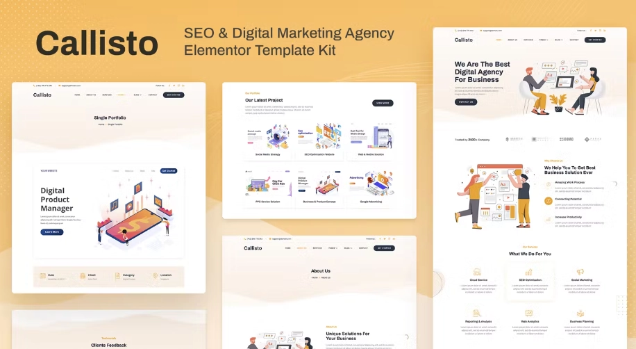 Callisto – SEO & Digital Marketing Agency Elementor Template Kit