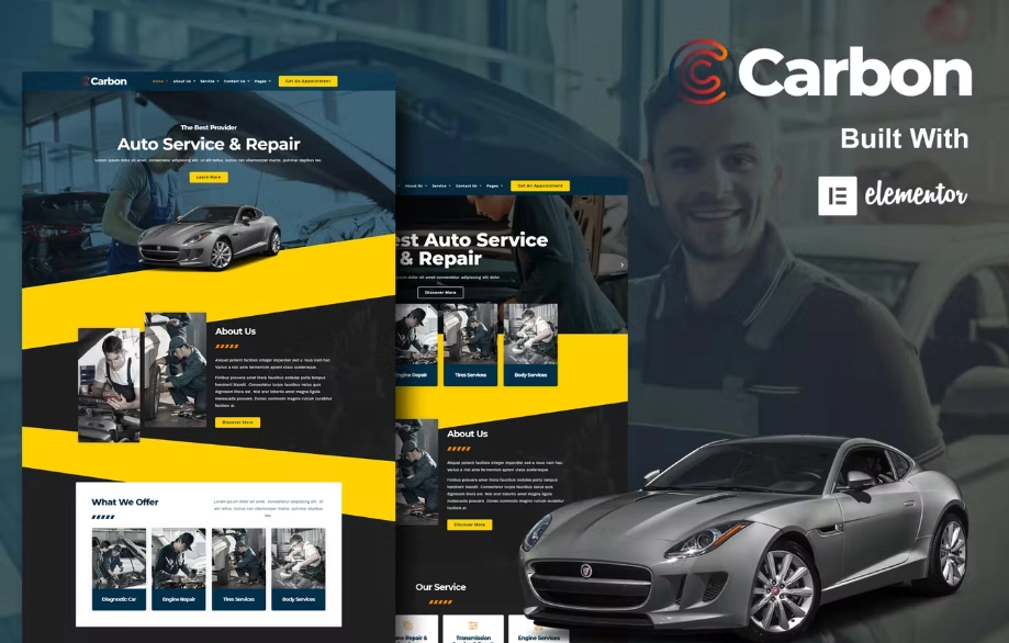 Carbon – Car Service Elementor Template Kit