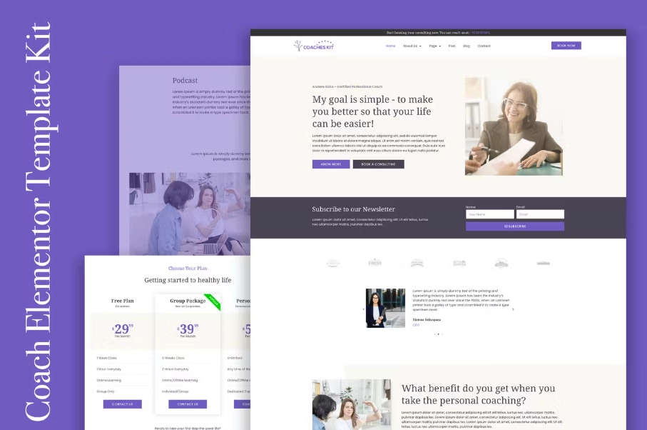 Coachkit – Life Coach Elementor Template Kit - WP Themes & Plugins