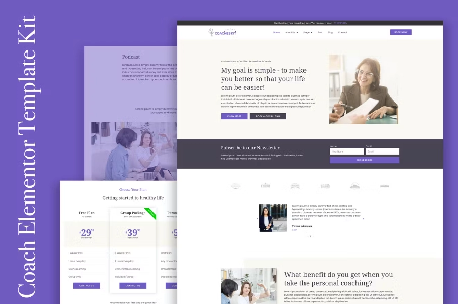 Coachkit – Life Coach Elementor Template Kit