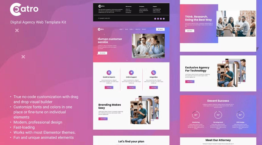 Coatro – Digital Agency Elementor Template Kit