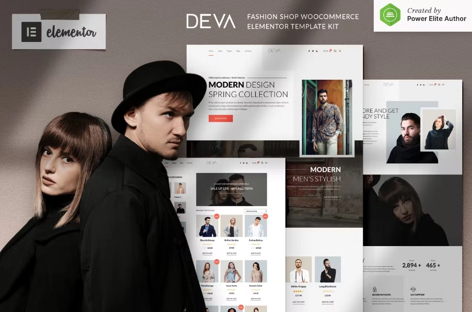 DEVA – Fashion Store WooCommerce Elementor Template Kit