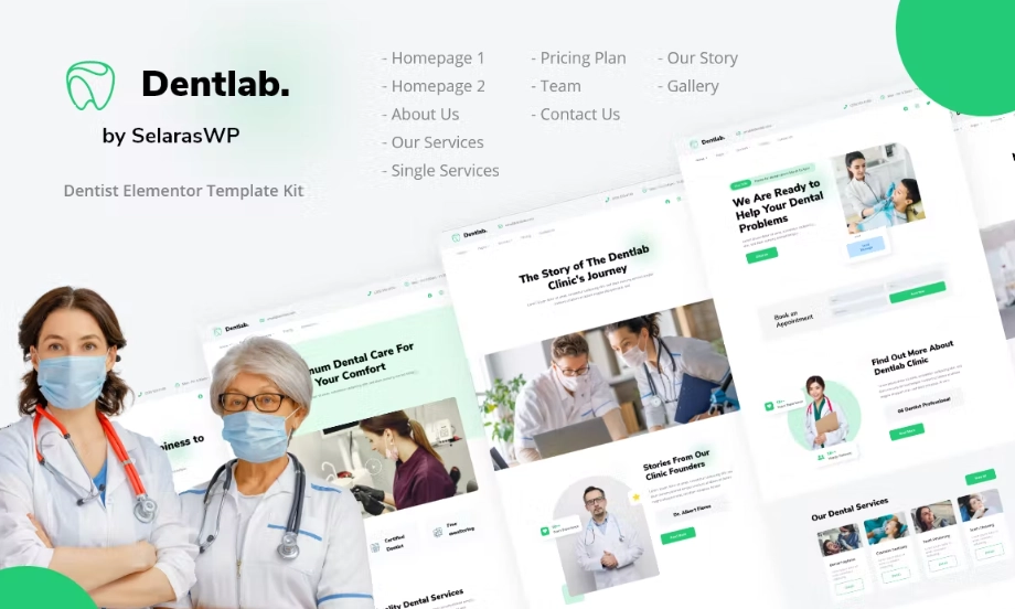 Dentlab – Dentist & Dental Clinic Elementor Template Kit