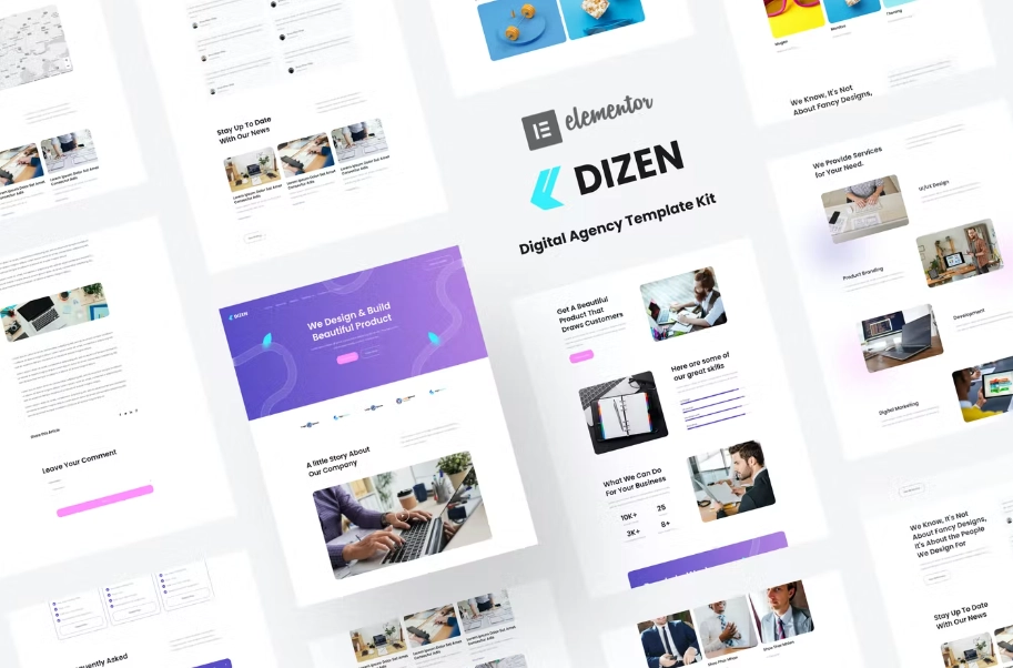 Dizen – Digital Agency Elementor Template Kit