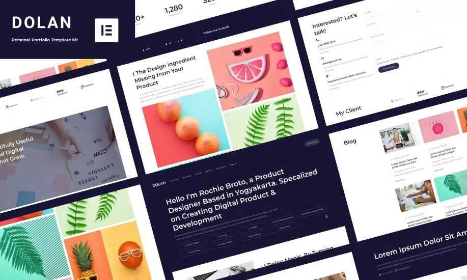 Dolan – Personal Portfolio Elementor Template Kit