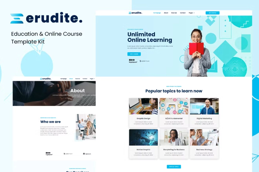 Erudite – Education & Online Course Elementor Template Kit