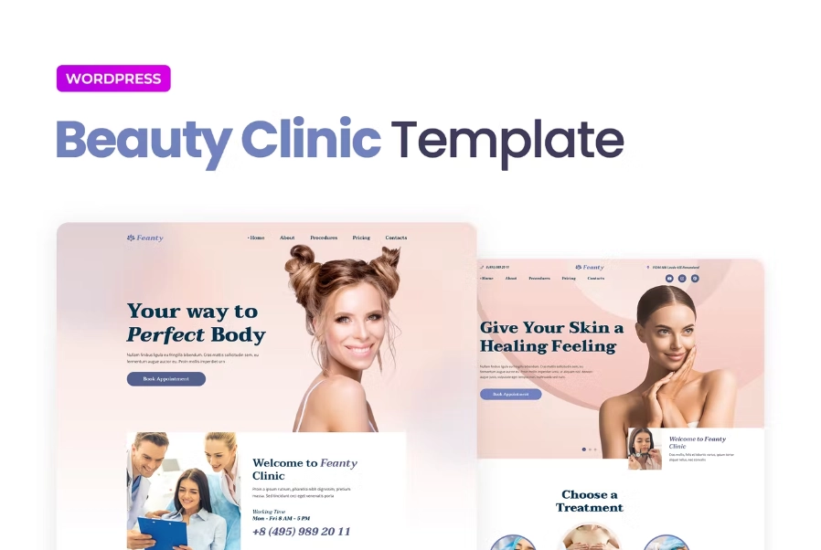 Feanty – Beauty Clinic Elementor Template Kit