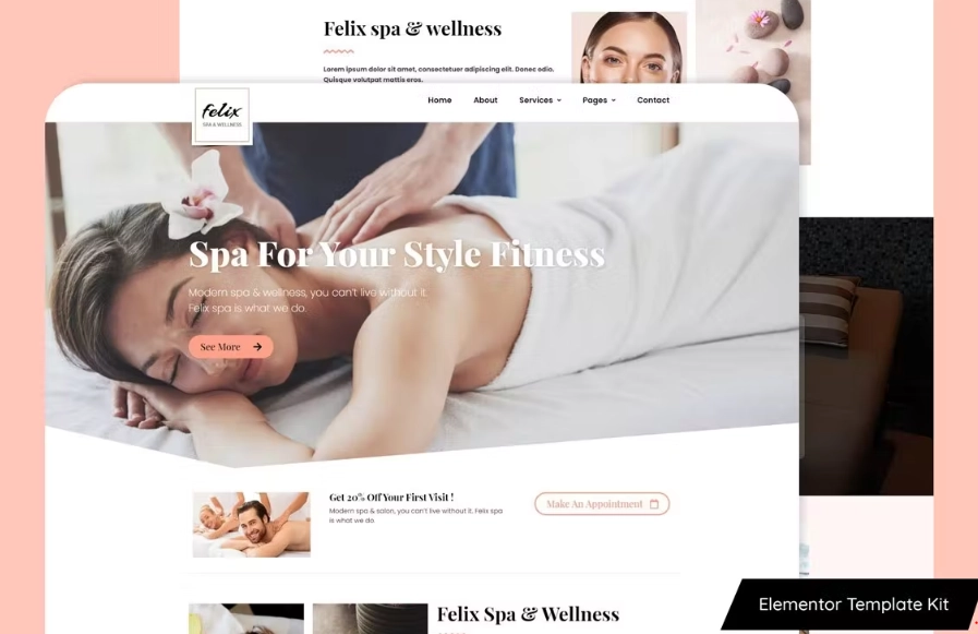 Felix – Spa Elementor Template Kit