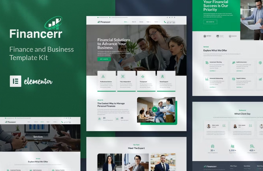 Financerr – Business & Finance Template Kit