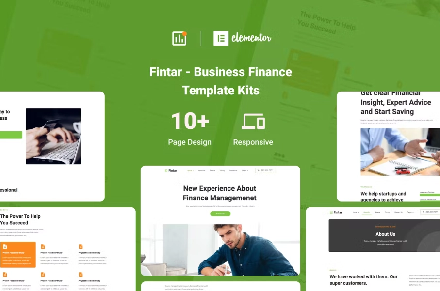 Fintar – Finance Management Elementor Template Kit