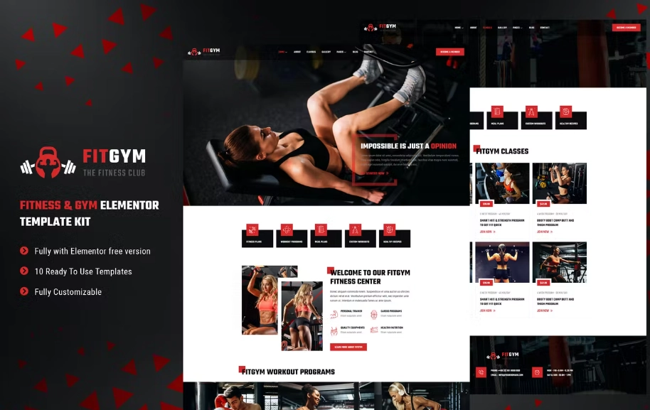 FitGym – Fitness & Gym Elementor Template Kit