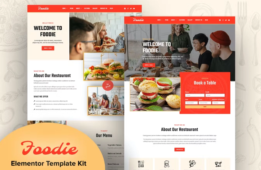 Foodie – Fast Food Elementor Template Kit