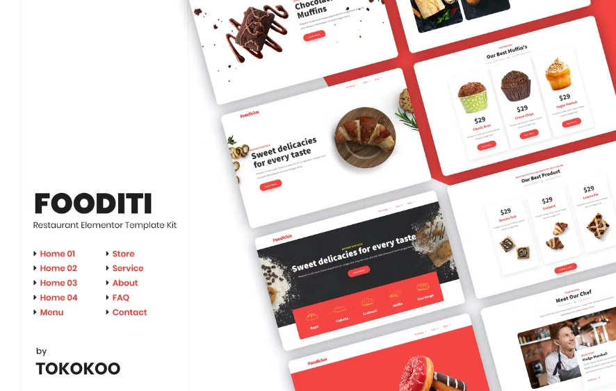 Fooditi | Restaurant & Cafe Elementor Template Kit