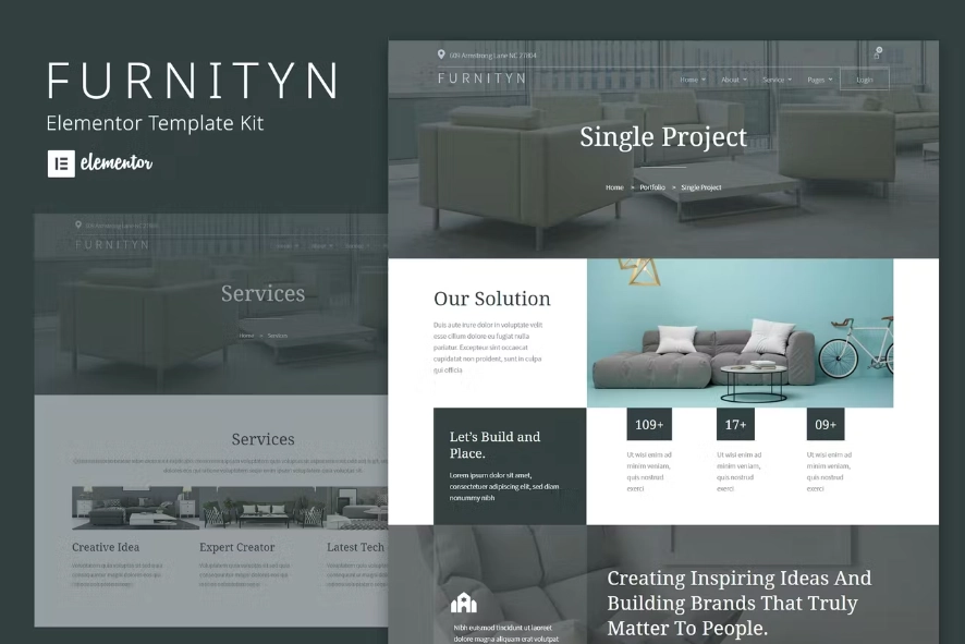 Furnityn – Interior Design Elementor Kit Template