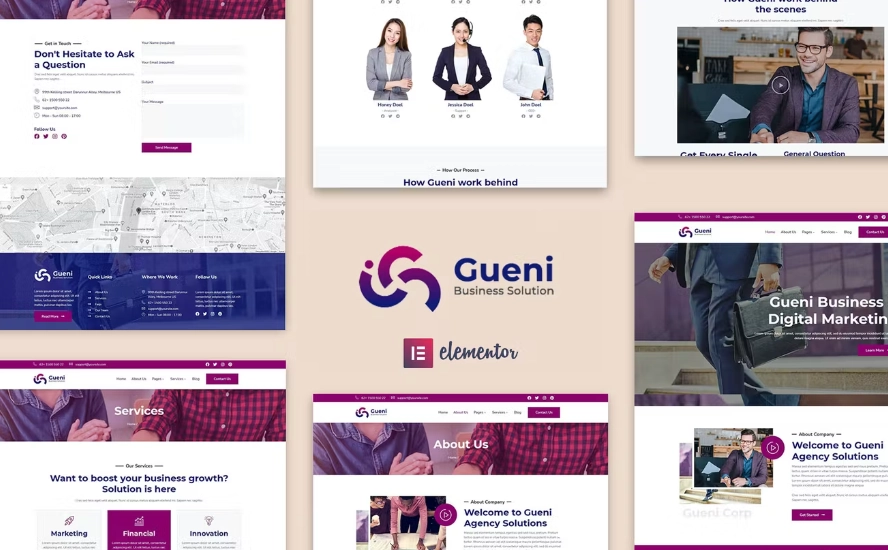 Gueni – Business Solution Elementor Template Kit