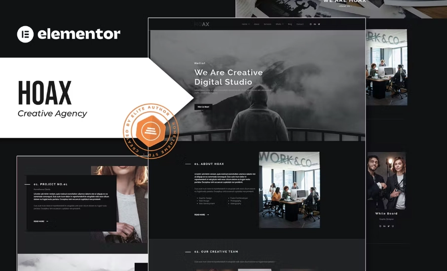 Hoax – Creative Agency Elementor Template Kit