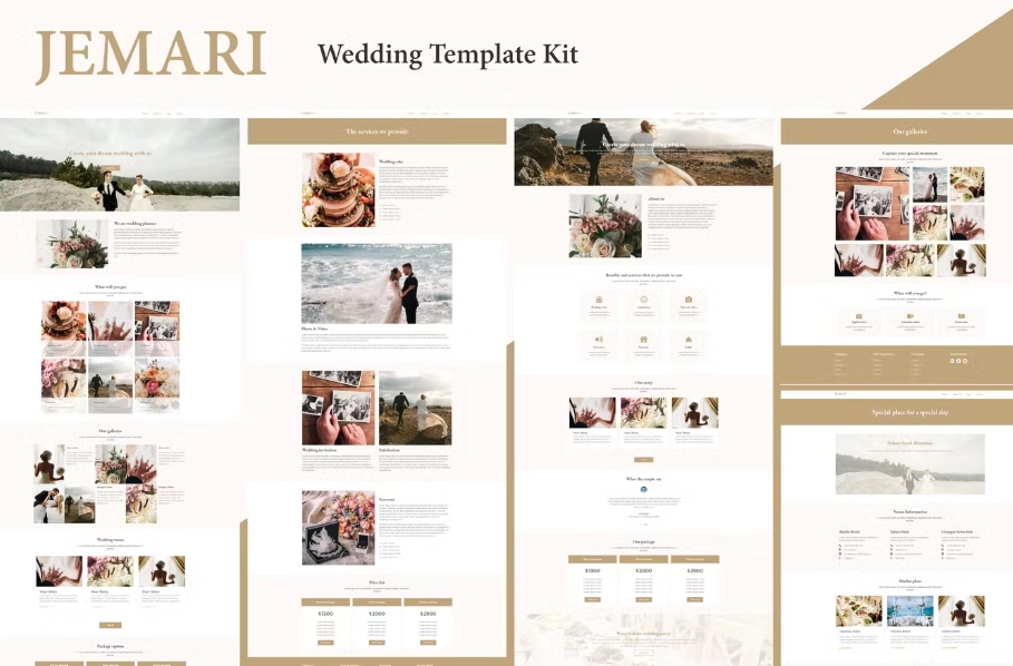 Jemari – Wedding Elementor Template Kit