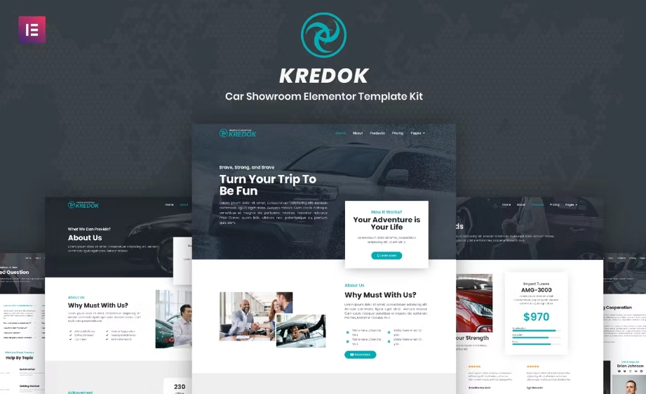 Kredok – Car Showroom Elementor Template Kit